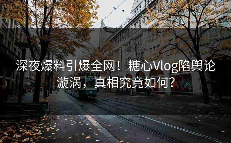 深夜爆料引爆全网！糖心Vlog陷舆论漩涡，真相究竟如何？