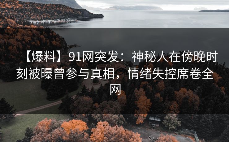 【爆料】91网突发：神秘人在傍晚时刻被曝曾参与真相，情绪失控席卷全网