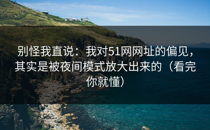 别怪我直说：我对51网网址的偏见，其实是被夜间模式放大出来的（看完你就懂）